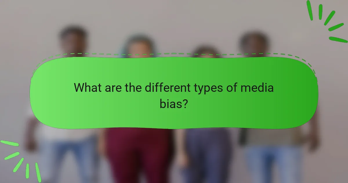What are the different types of media bias?