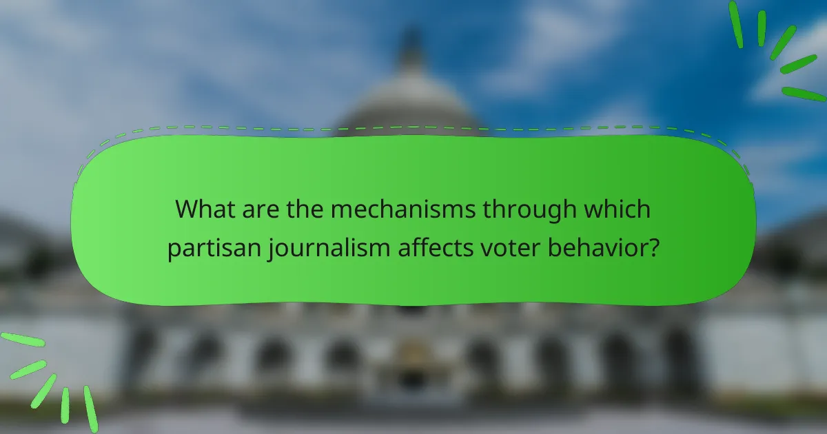 What are the mechanisms through which partisan journalism affects voter behavior?