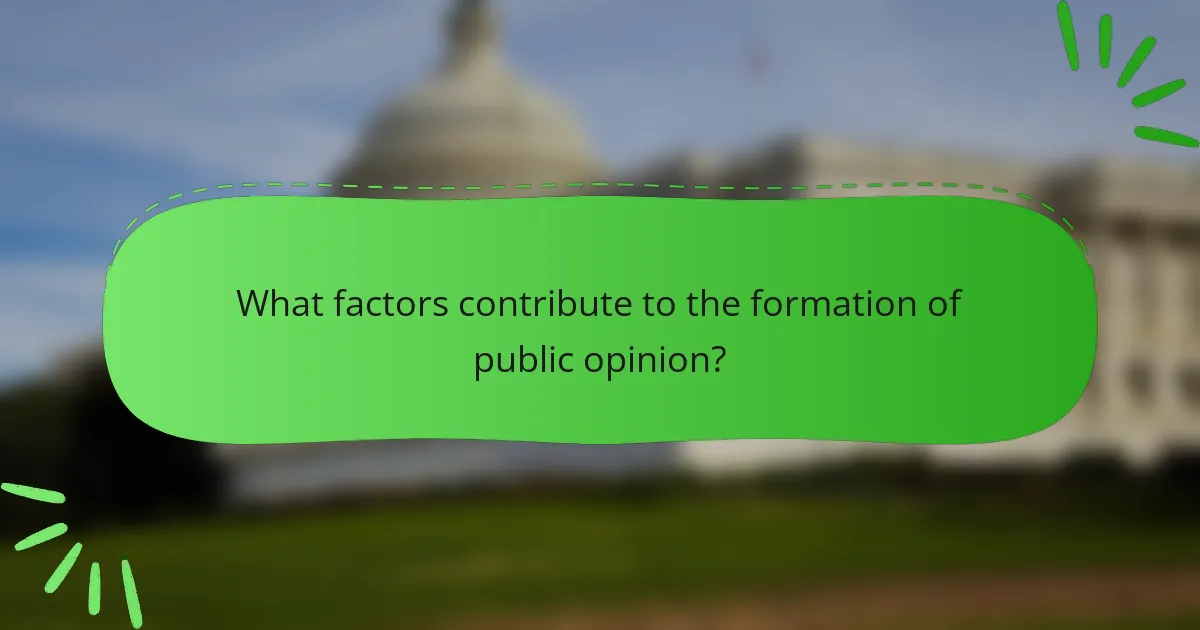 What factors contribute to the formation of public opinion?