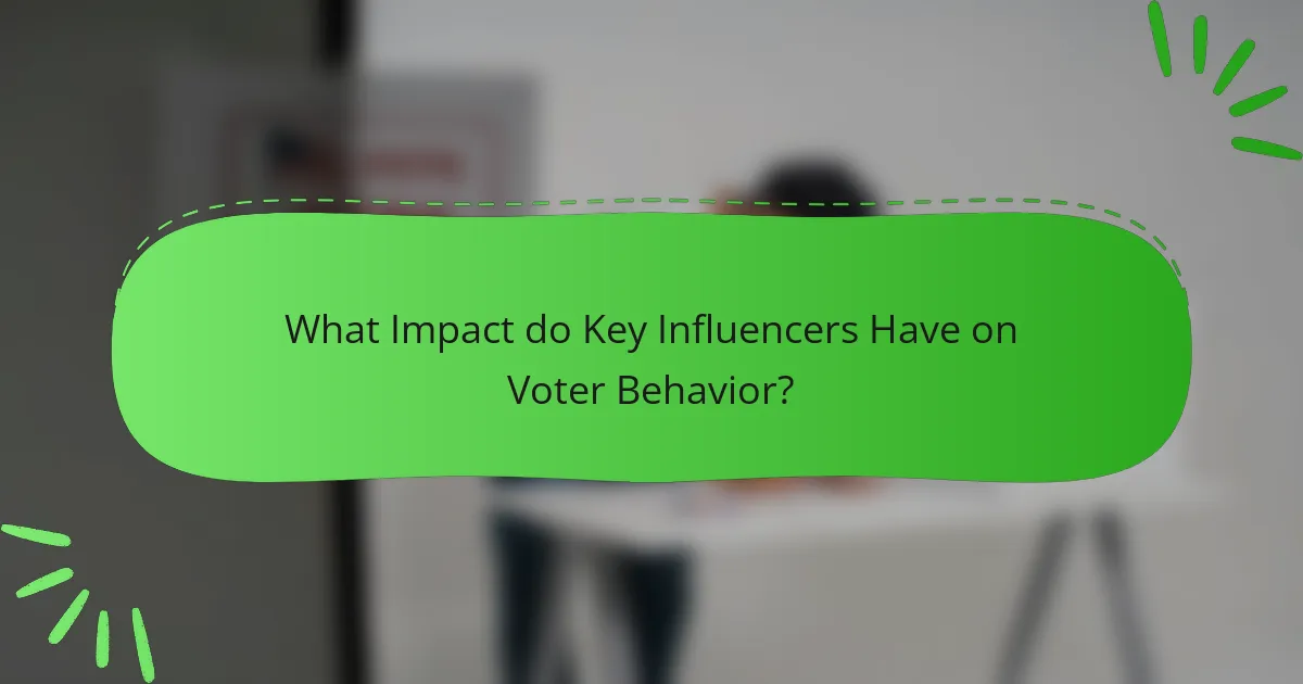 What Impact do Key Influencers Have on Voter Behavior?