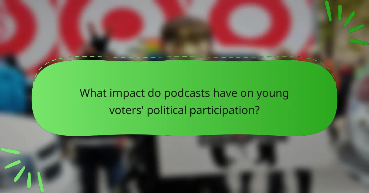 What impact do podcasts have on young voters' political participation?