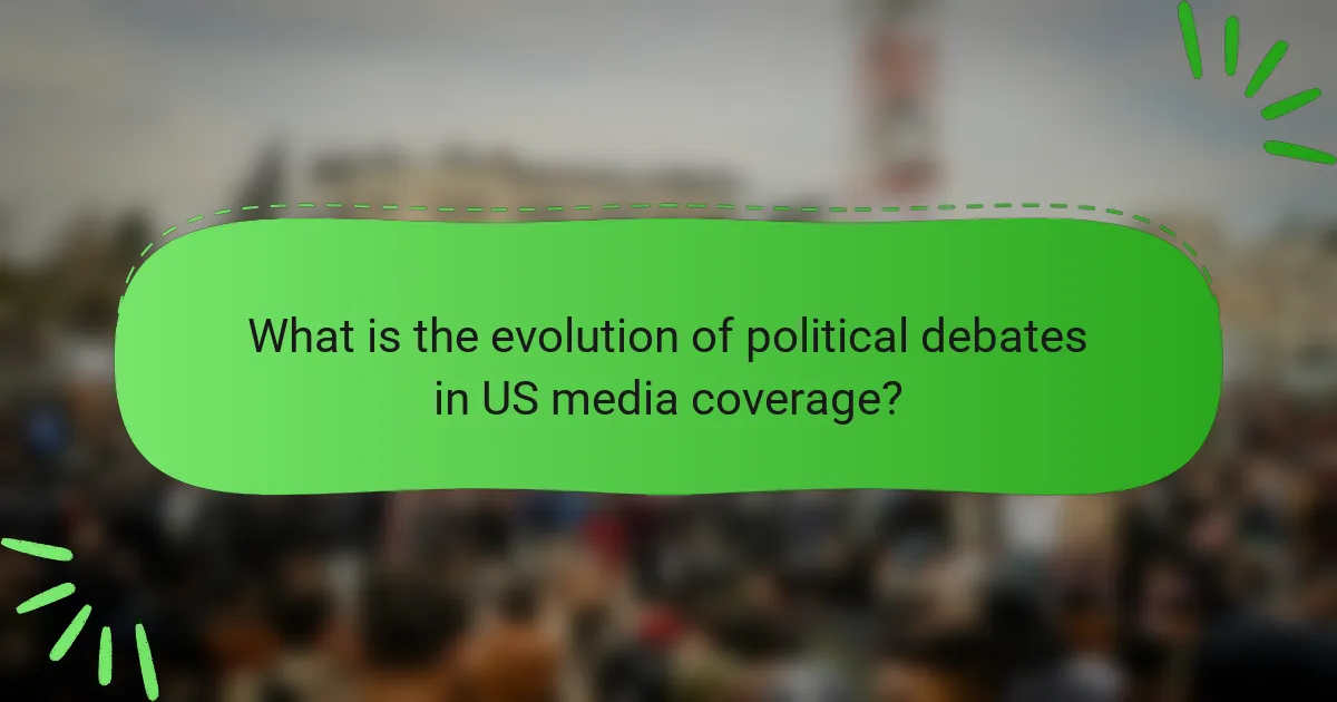 What is the evolution of political debates in US media coverage?