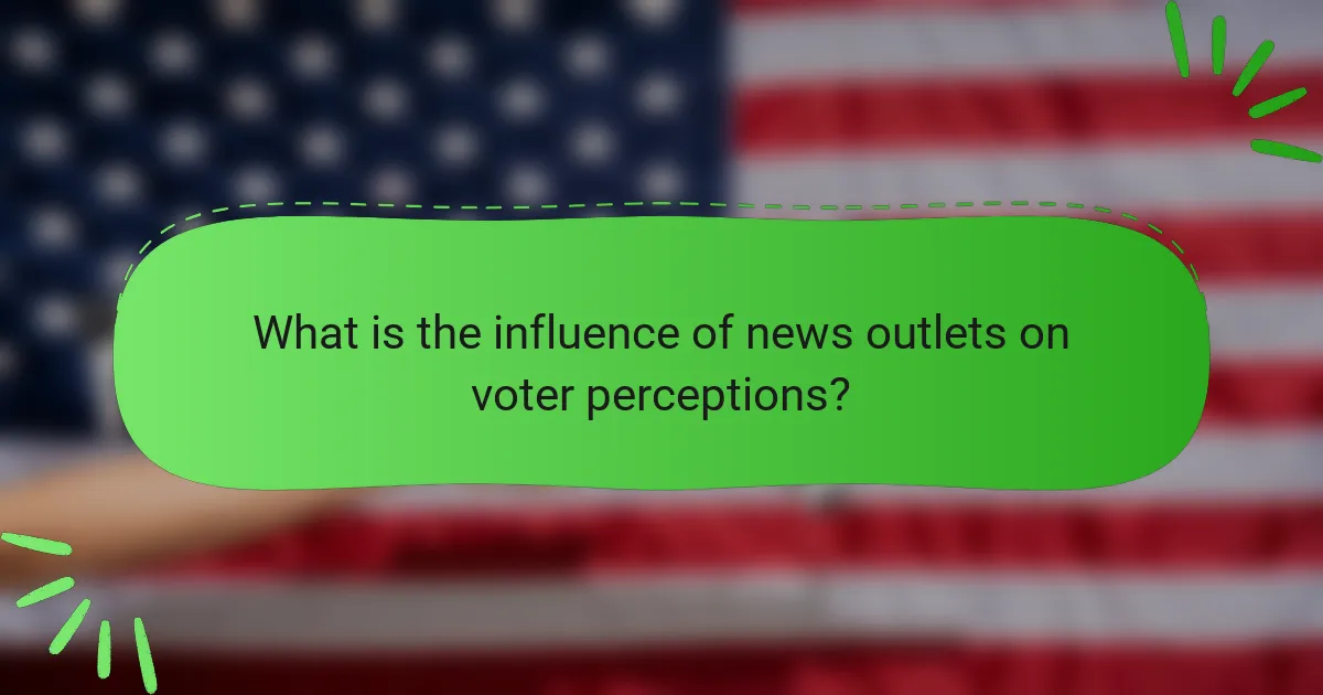 What is the influence of news outlets on voter perceptions?