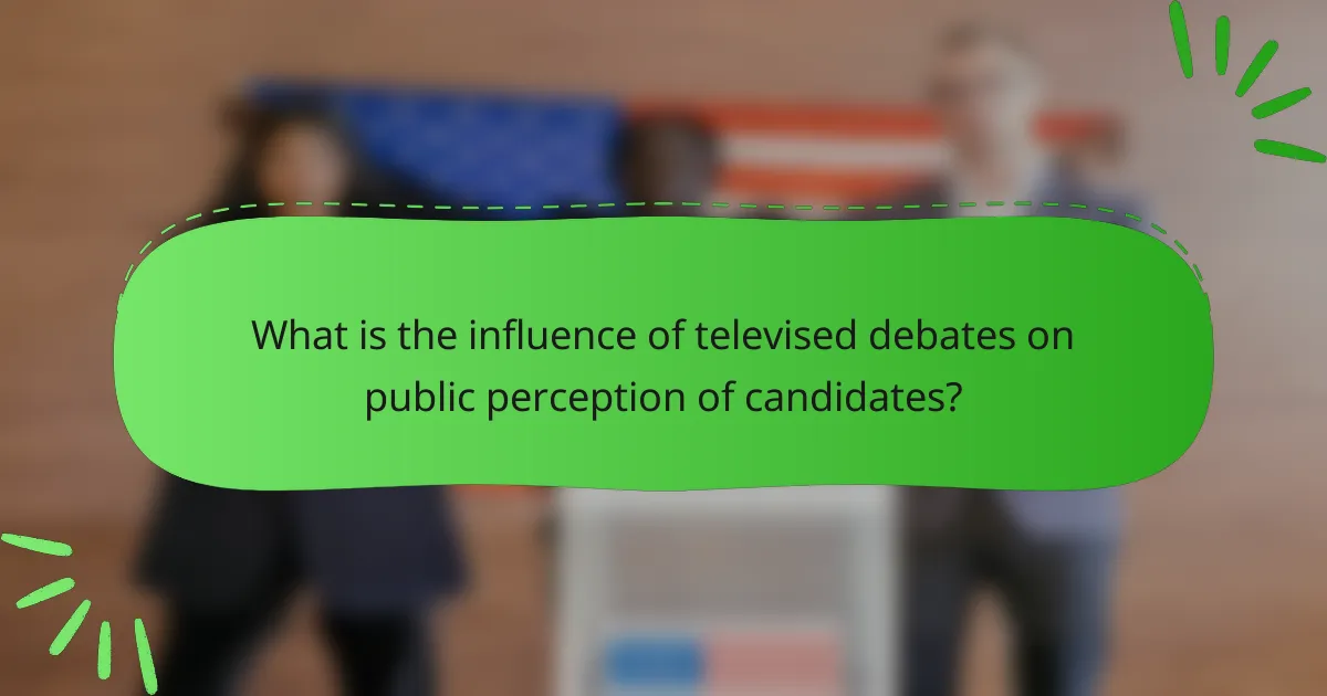 What is the influence of televised debates on public perception of candidates?