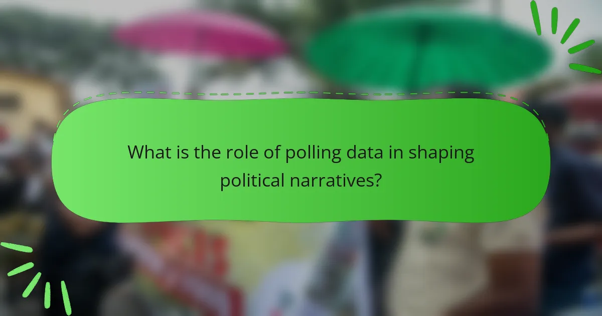 What is the role of polling data in shaping political narratives?